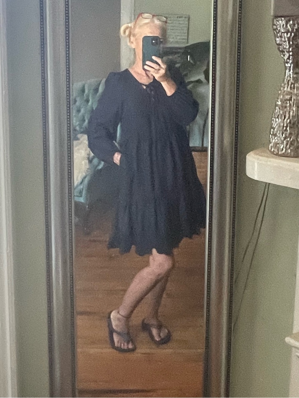 Black Tiered Babydoll Dress